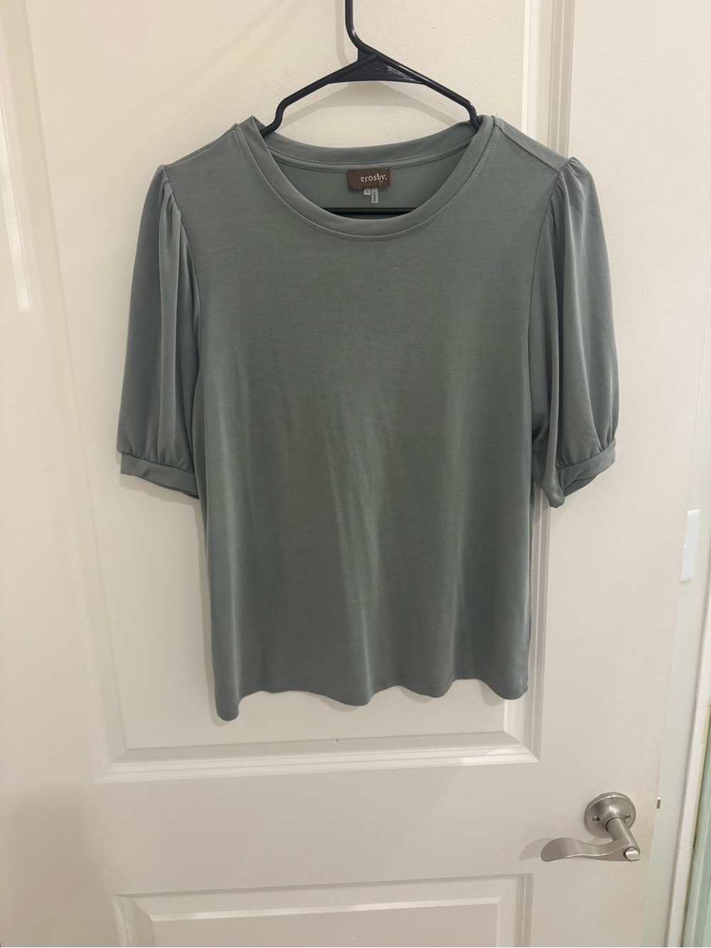 crosby. Sage Short Puff Sleeve Crewneck Top